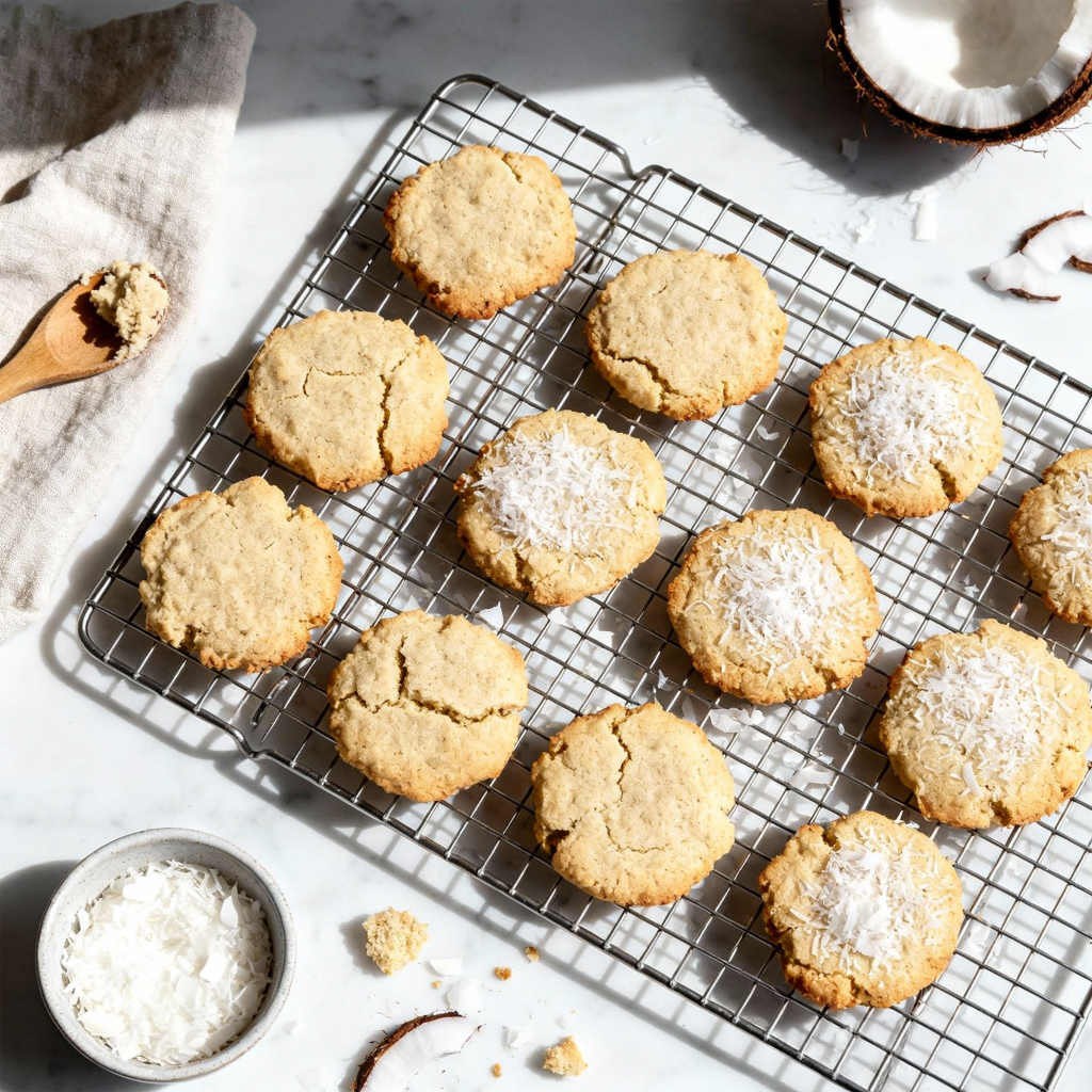 Coconut-Infused Vegan Coconut Biscuits