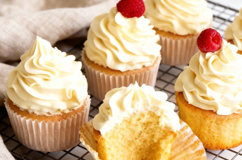 Irresistibly Moist Vanilla Cupcake Recipe