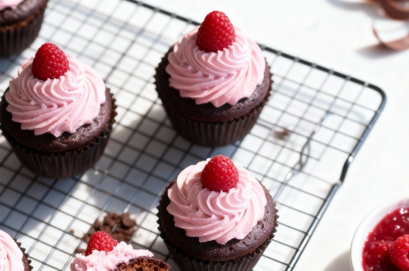 Chocolate-Raspberry Cupcakes