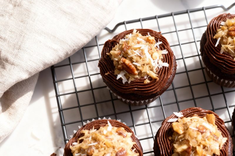 German Chocolate Cupcakes