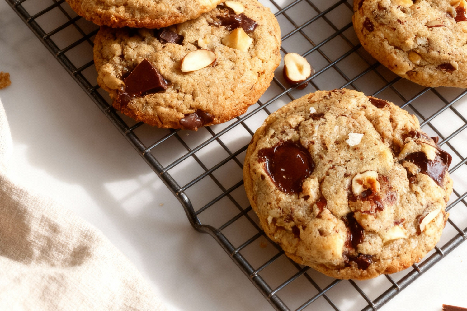 hazelnut chocolate chunk cookies featured image