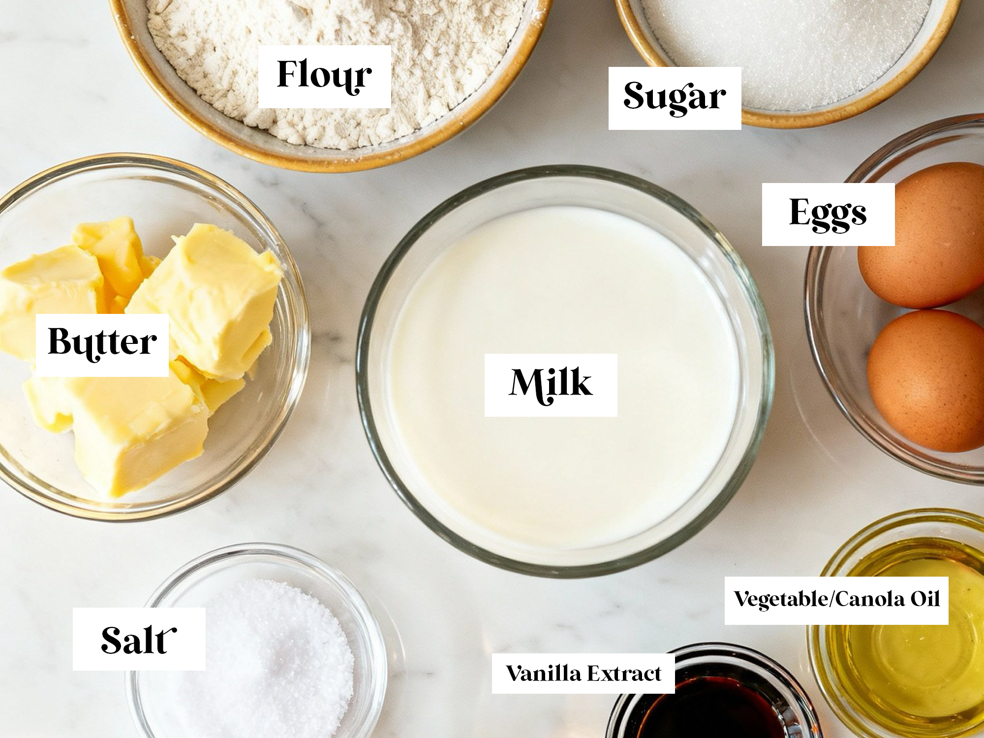 Ingredients for Vanilla Cupcake