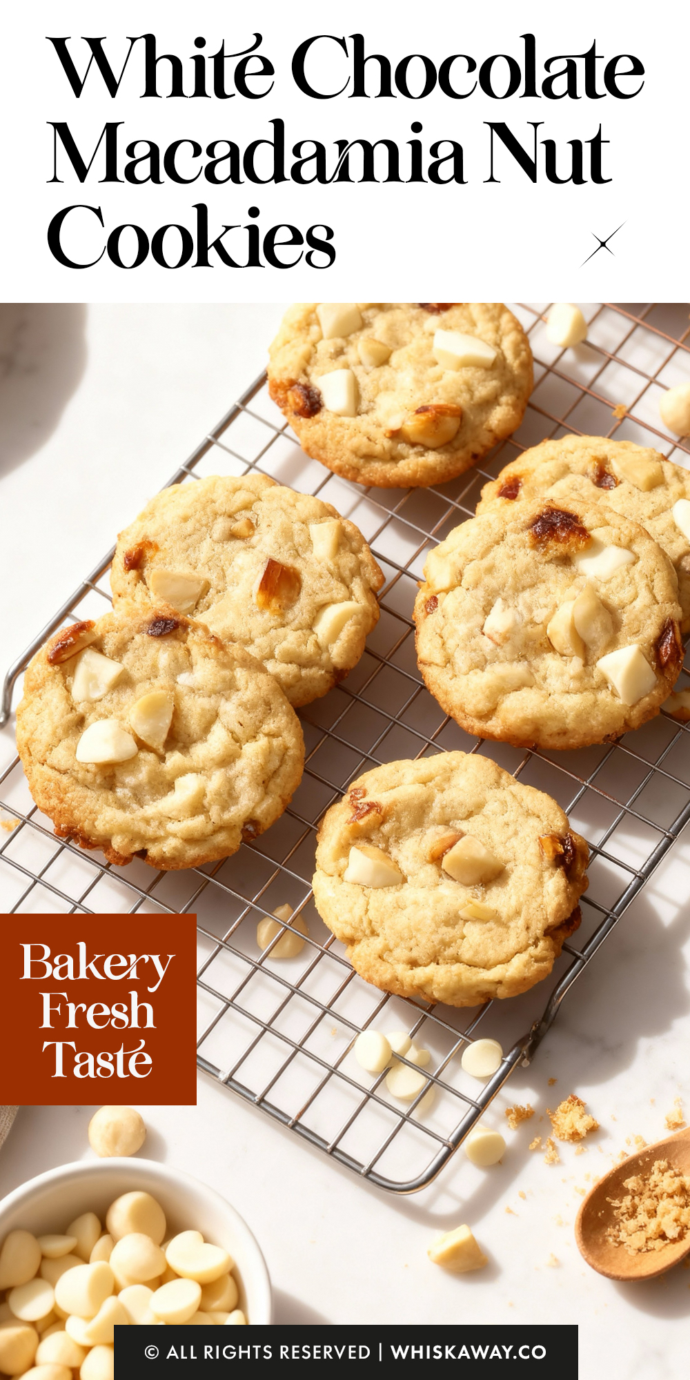 white chocolate macadamia nut cookies pin