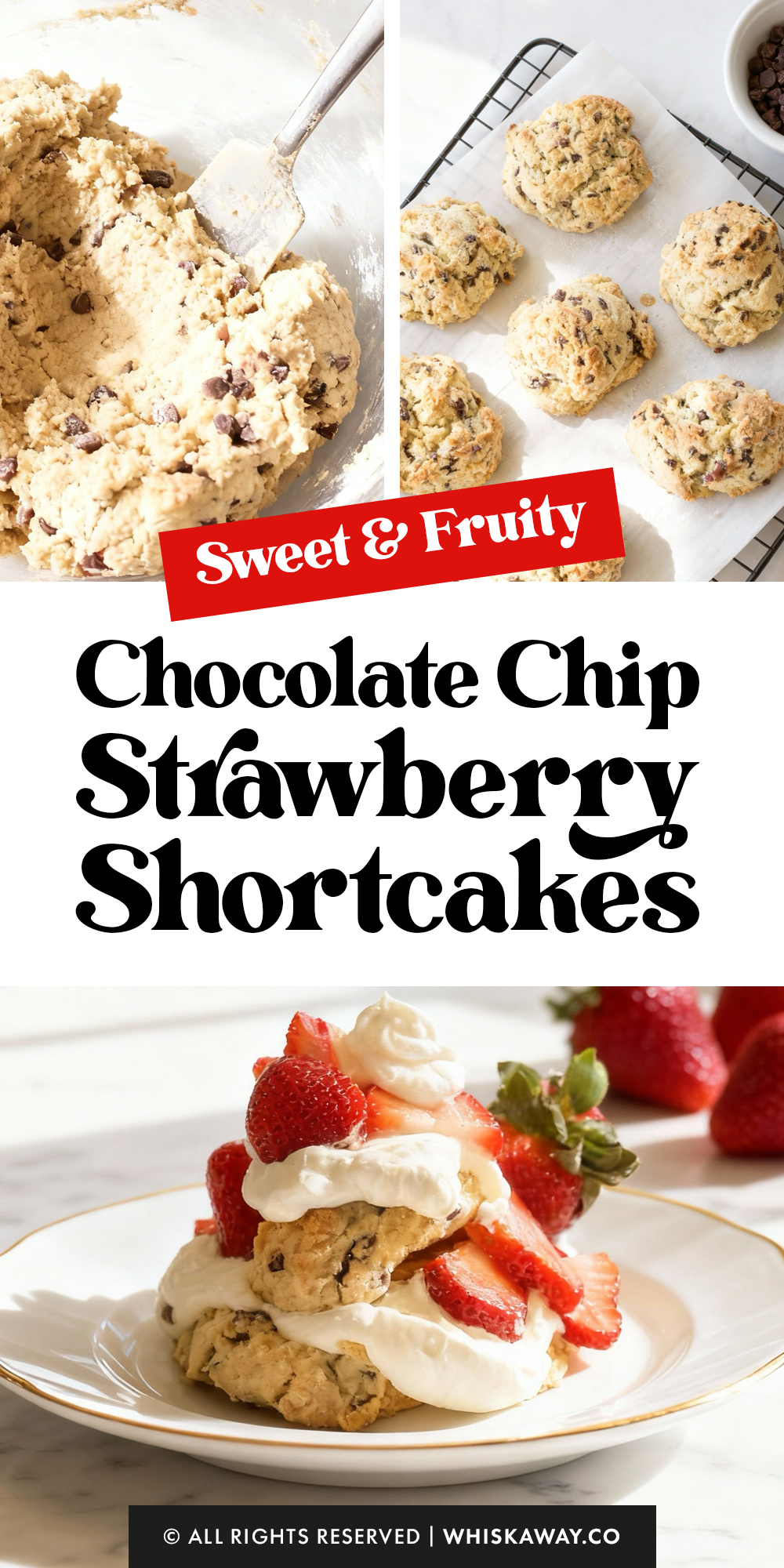 chocolate chip strawberry shortcakes