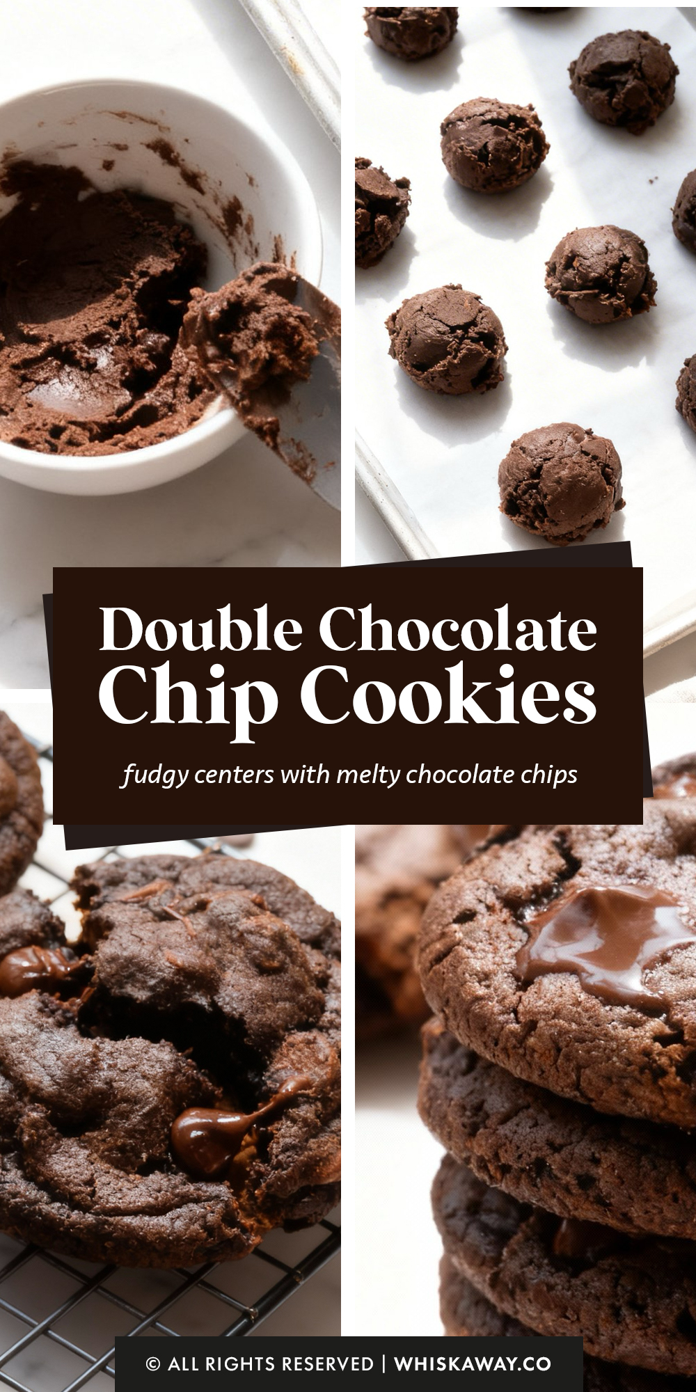 double chocolate chip cookies pin