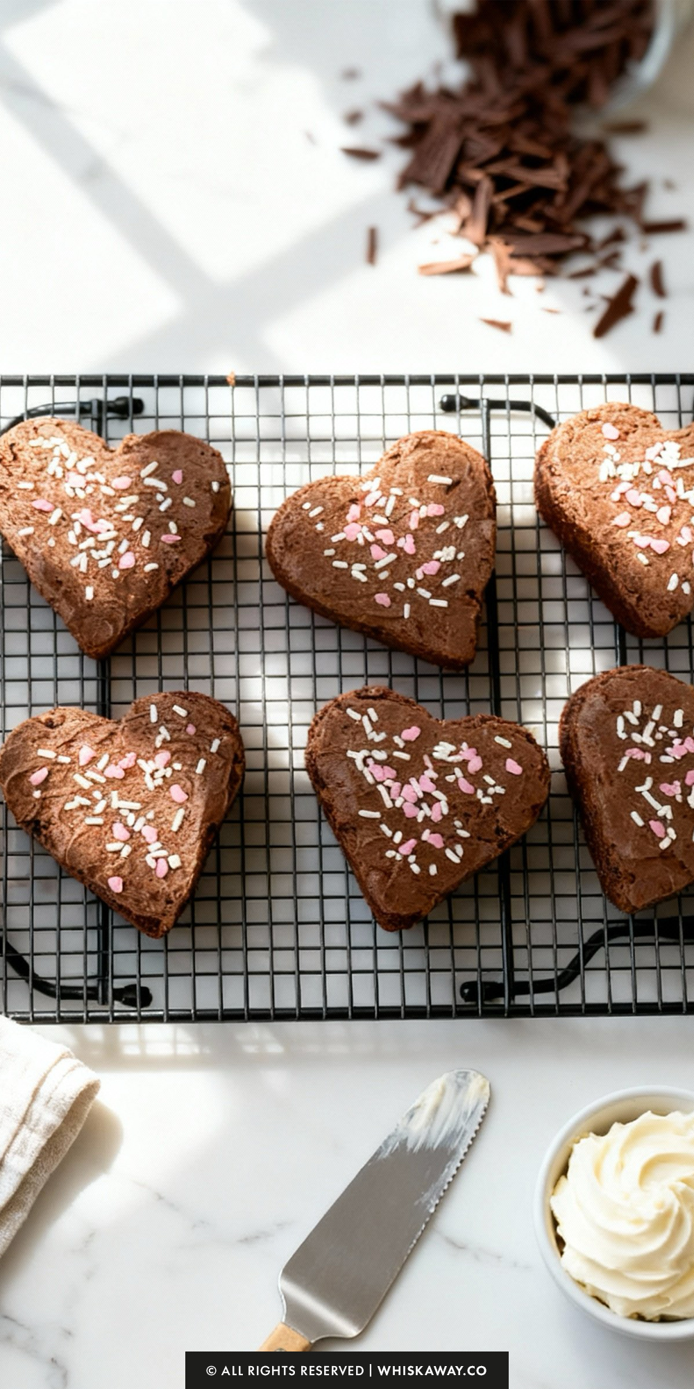 heart shaped fudge brownies