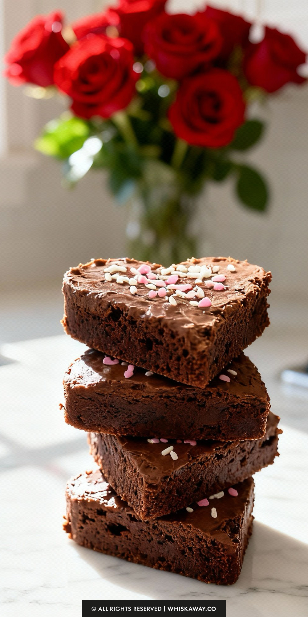 heart shaped fudge brownies