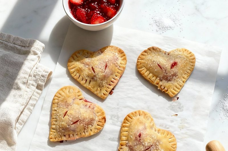 Heart-Shaped Strawberry Hand Pies