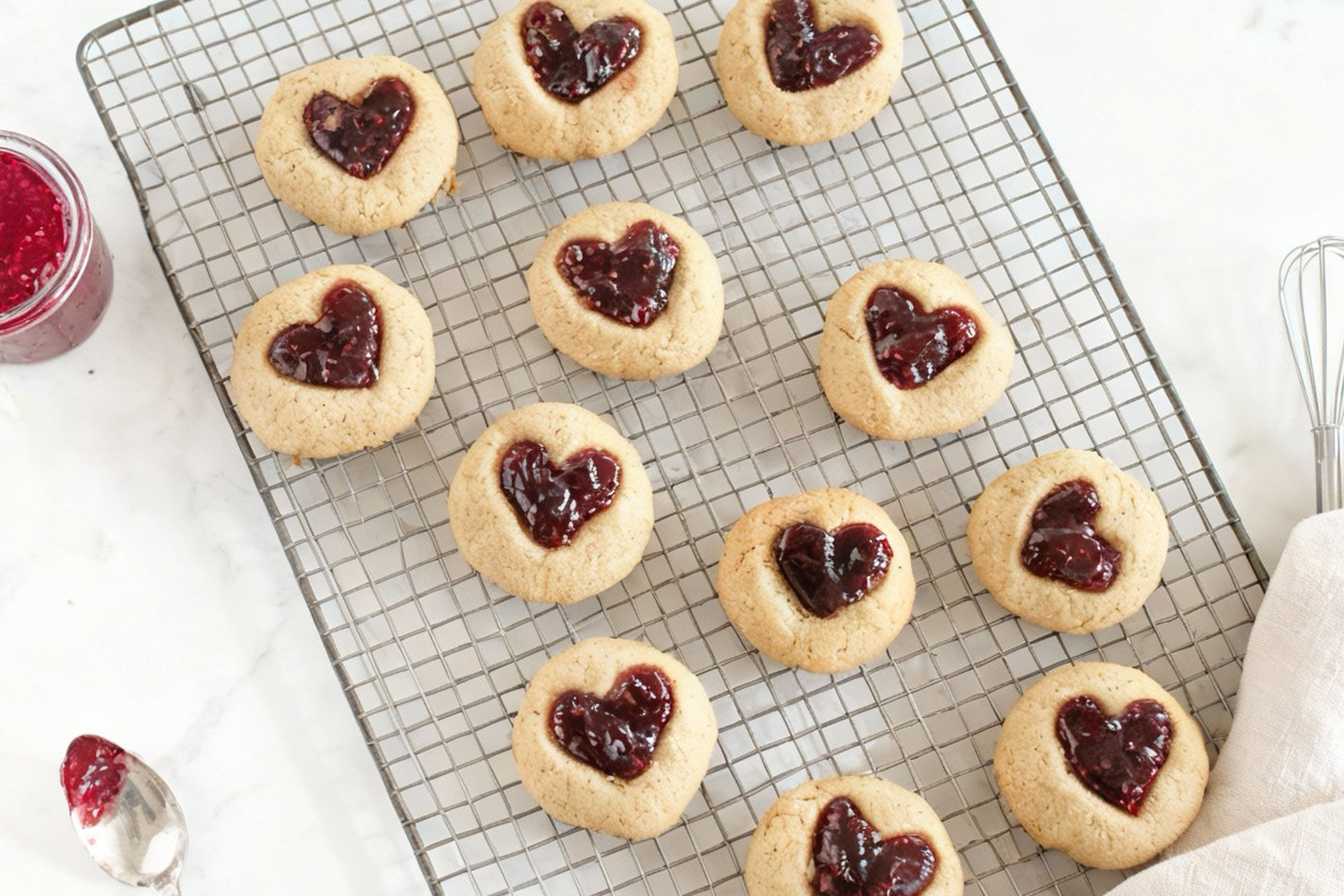 Heart Thumbprint Cookies