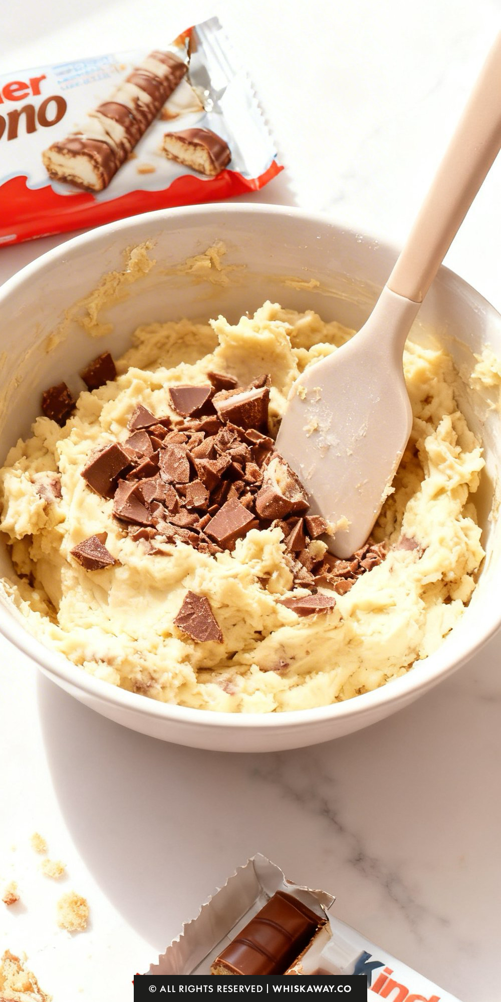 kinder bueno cookies batter