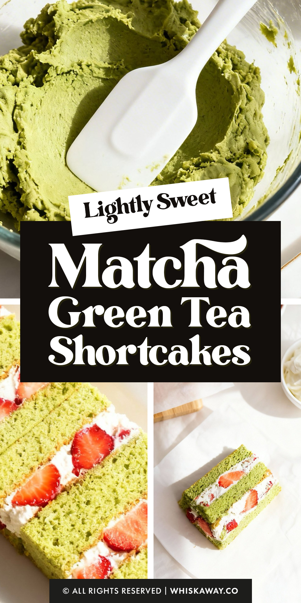 matcha green tea shortcakes