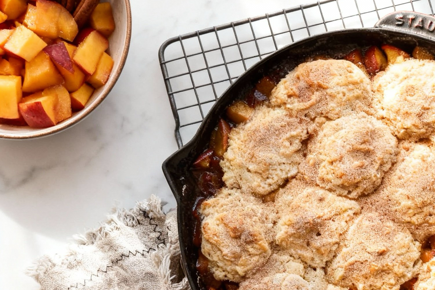 peach cobbler shortcakes