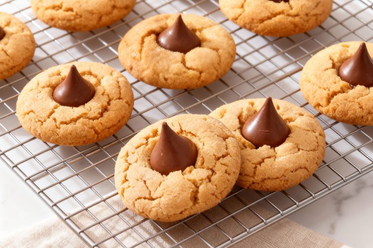 Sweet & Chewy Peanut Butter Blossom Cookies