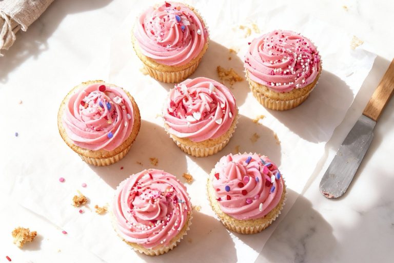 Pink Buttercream Cupcakes for Parties and Celebrations