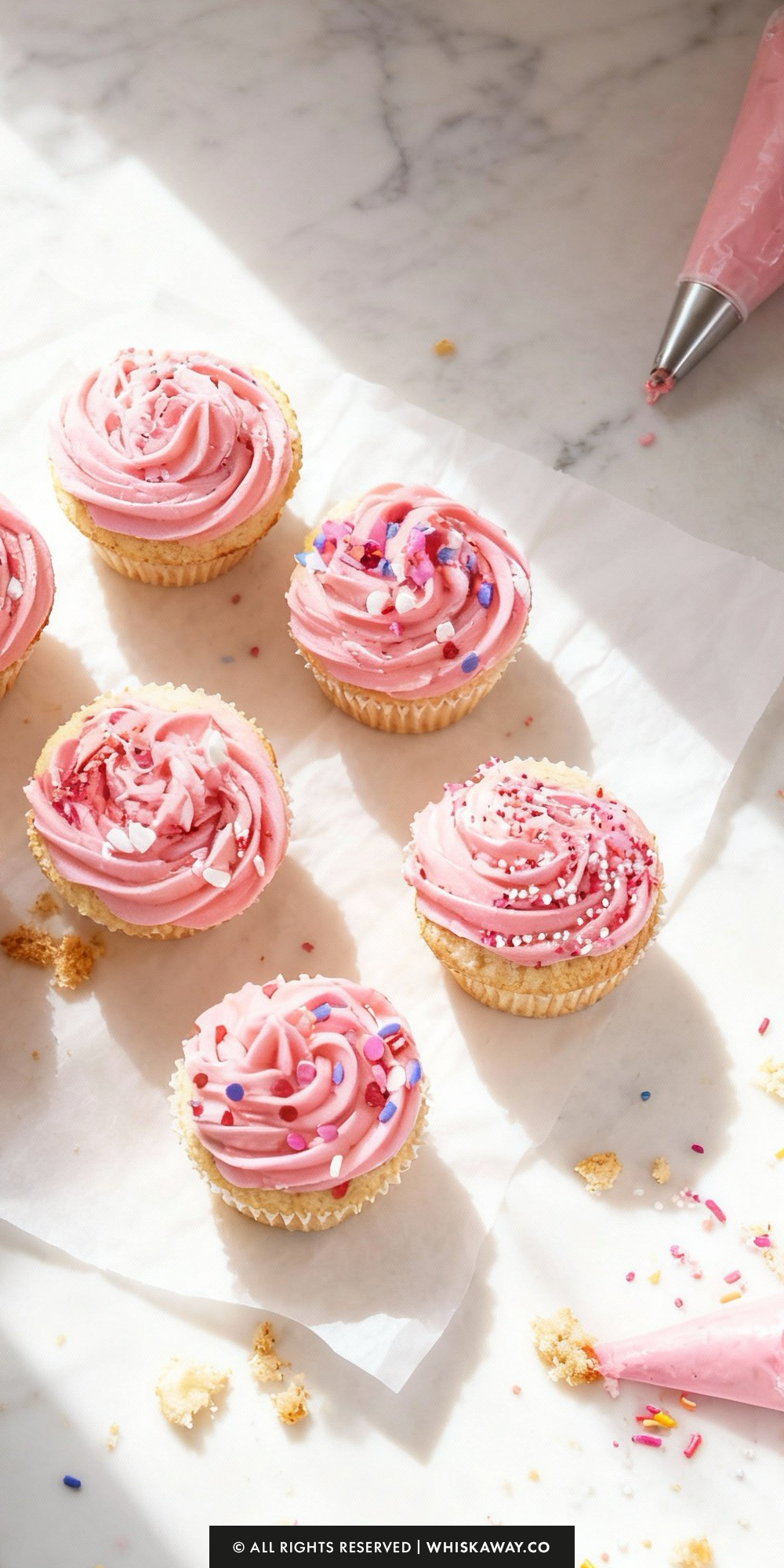 Pink Buttercream Cupcakes