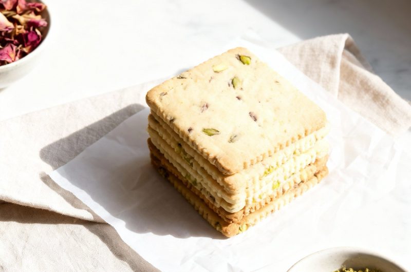 Pistachio Rosewater Biscuits