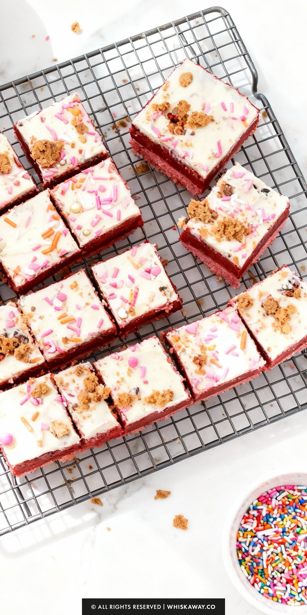 Red Velvet Cookie Dough Bars