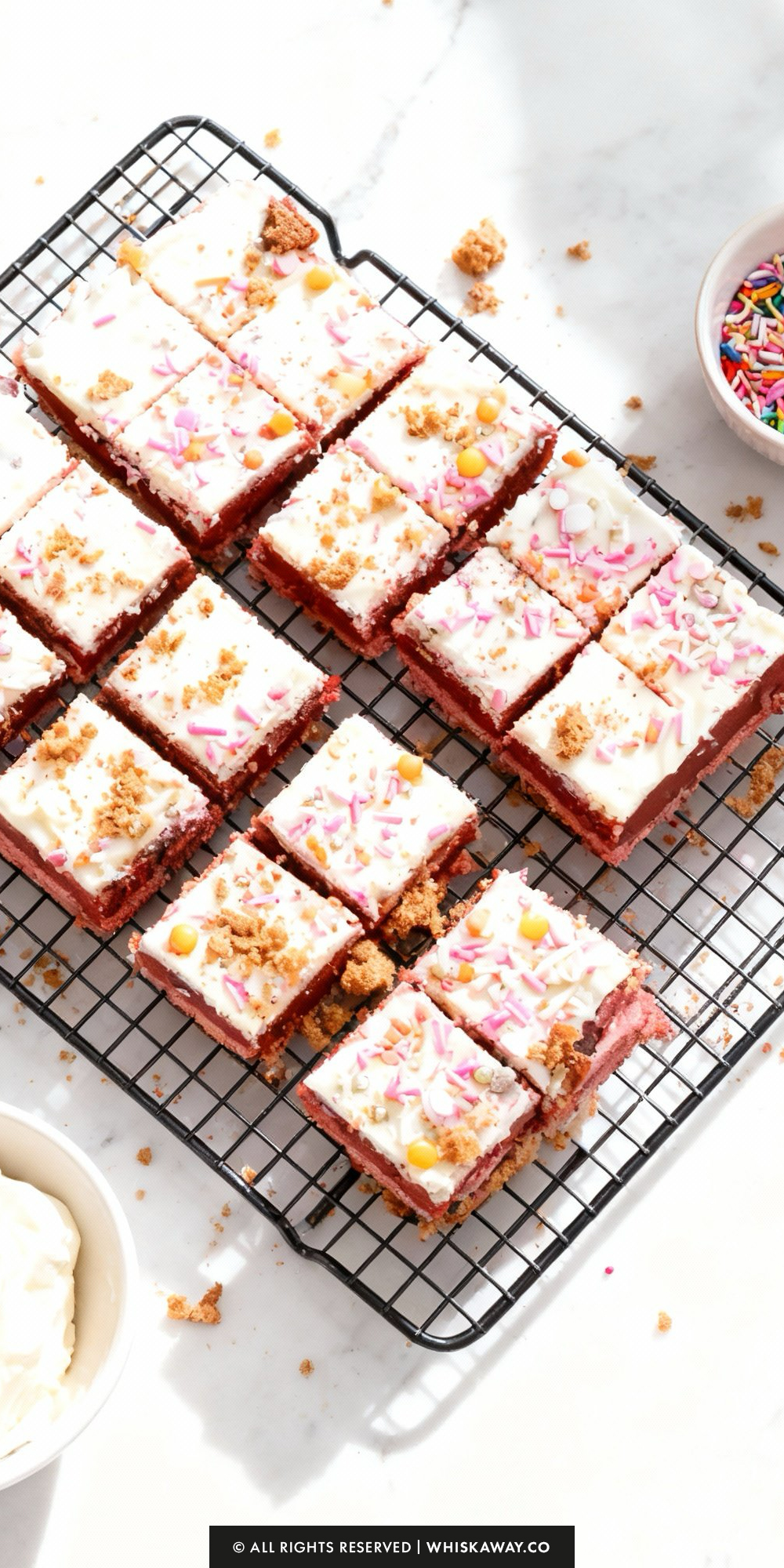 Red Velvet Cookie Dough Bars