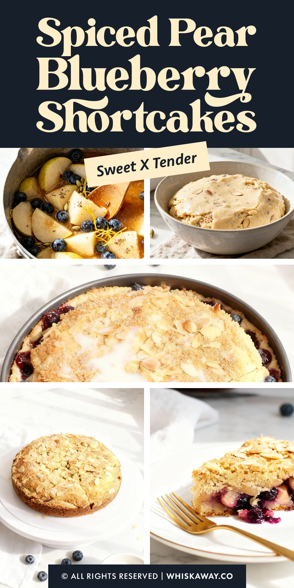 spiced pear blueberry shortcakes