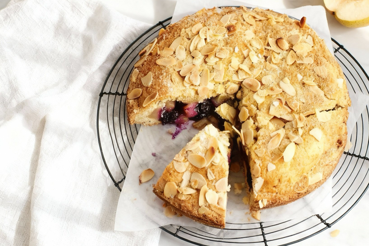 spiced pear blueberry shortcakes