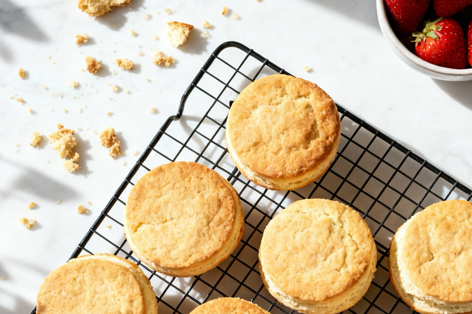 strawberry rhubarb shortcakes