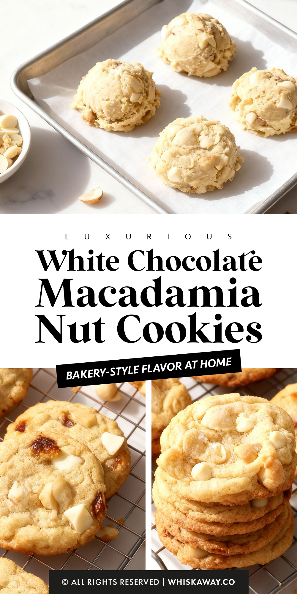 white chocolate macadamia nut cookies pin