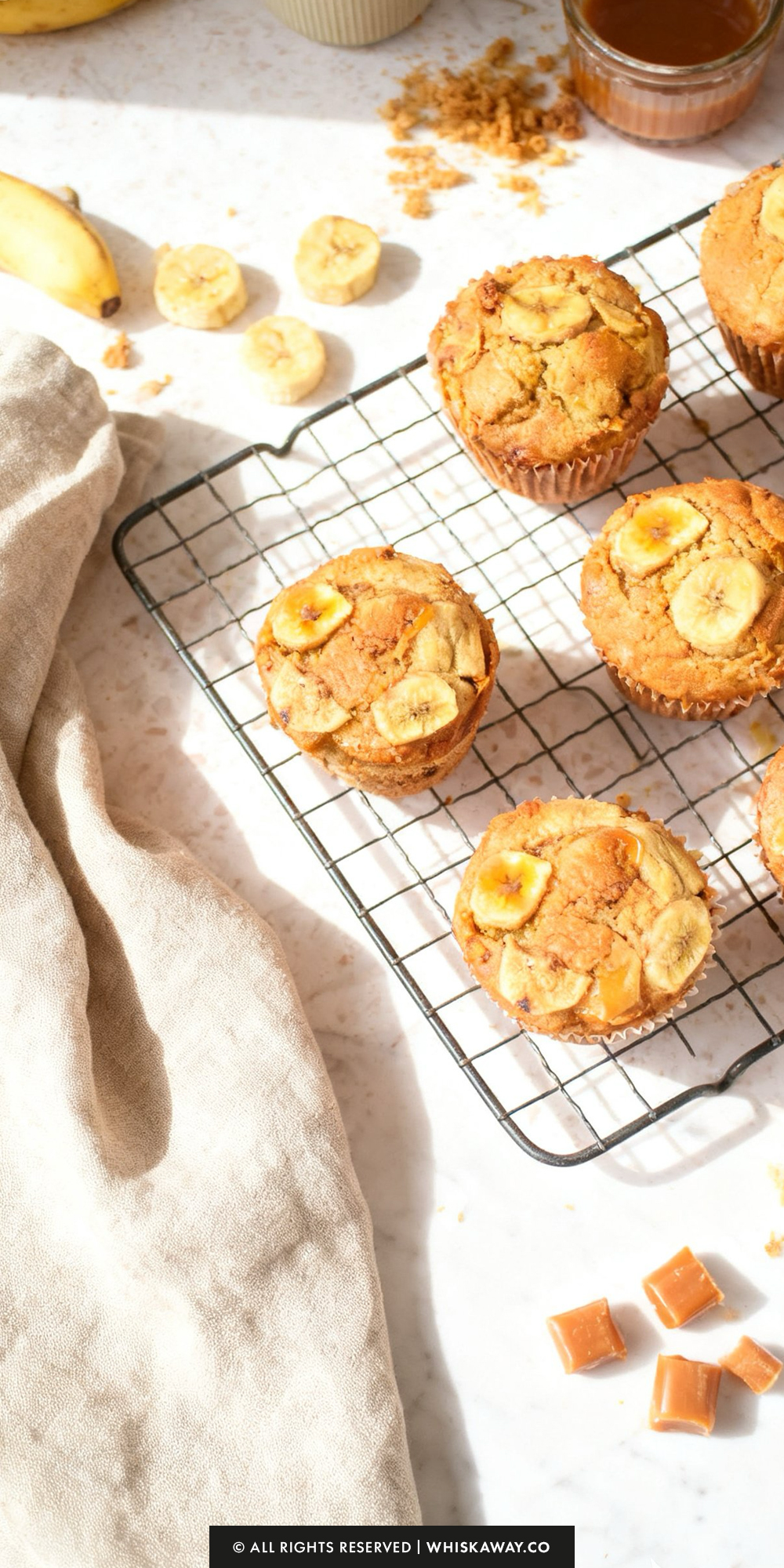 Caramel Banana Muffins