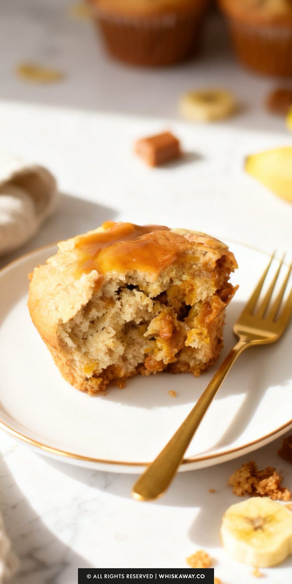 Caramel Banana Muffins