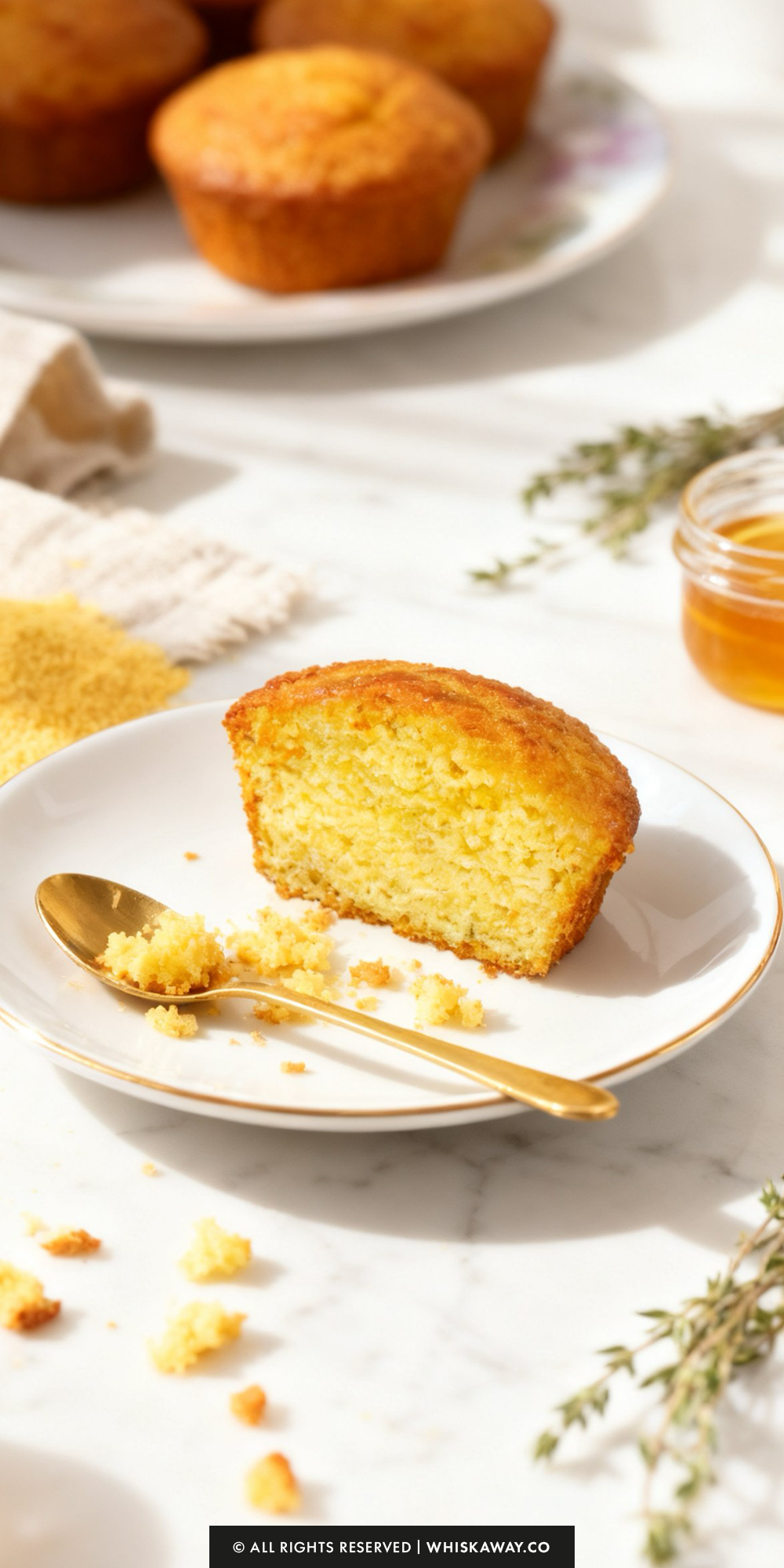 Honey Thyme Cornbread Muffins