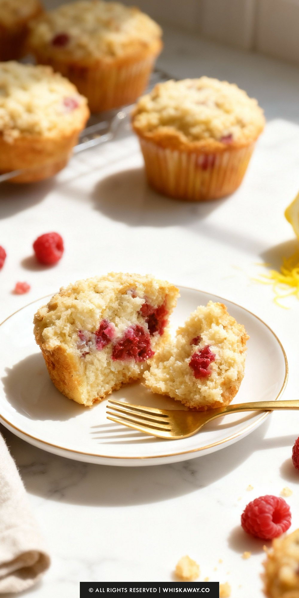 Lemon Raspberry Streusel Muffins