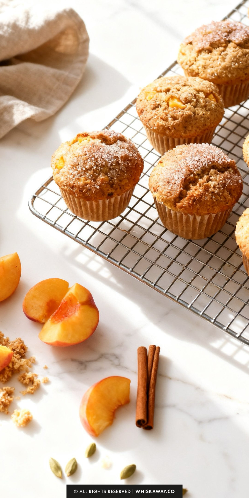 Peach Cardamom Muffins