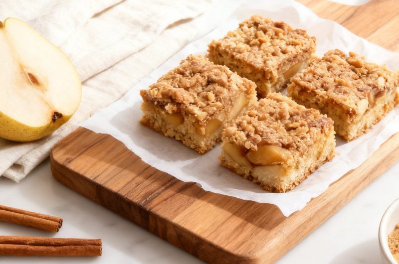 Brown Butter & Pear Blondie Bars
