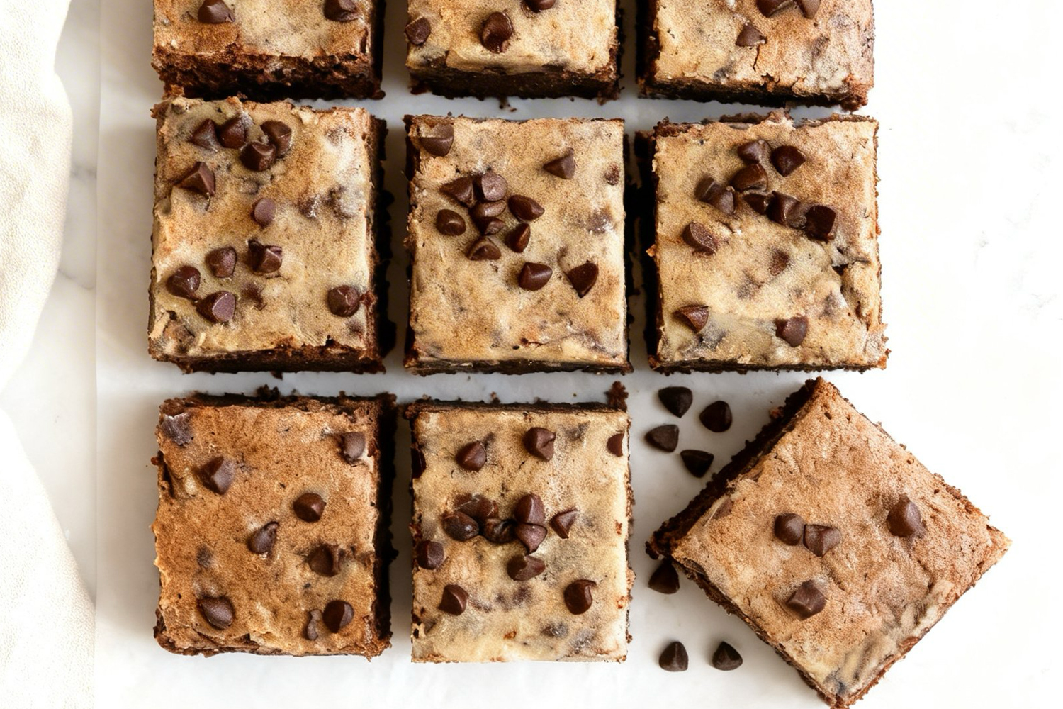 Chocolate Chip Cookie Dough Brownie Bars