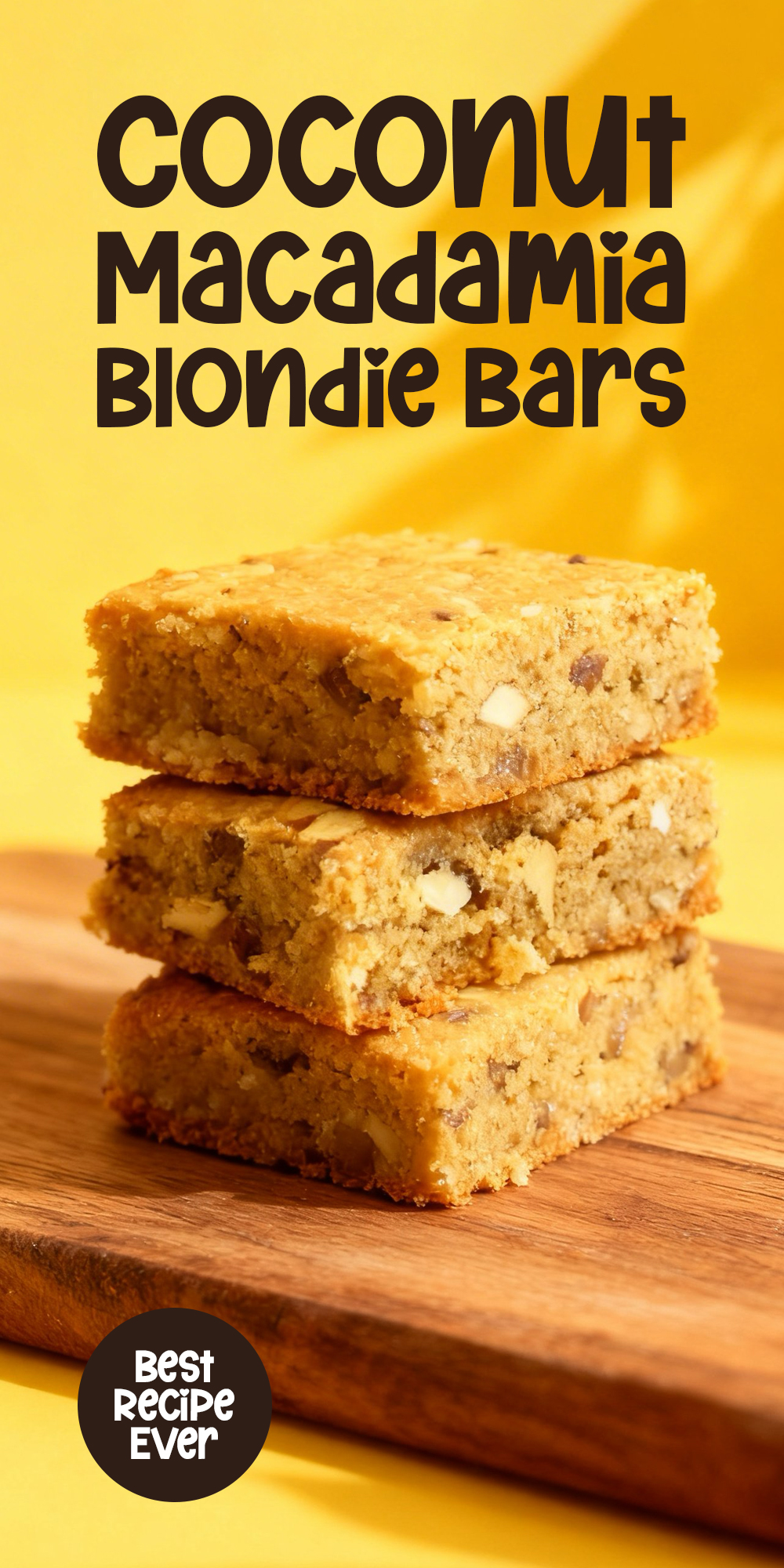 Coconut Macadamia Blondie Bars