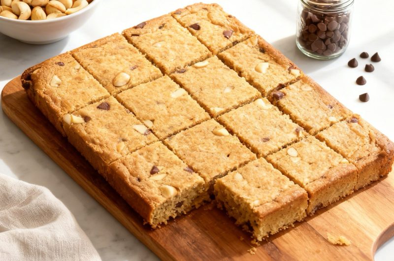 Coconut Macadamia Blondie Bars