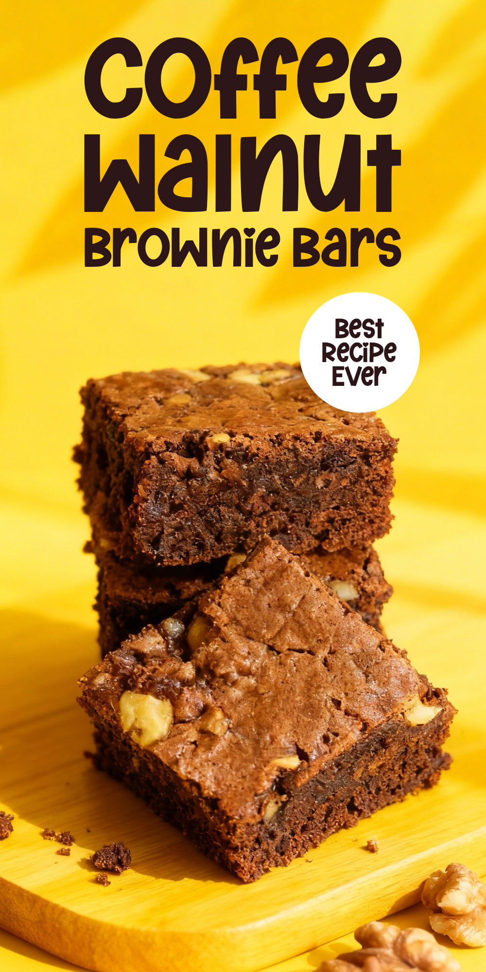 Coffee Walnut Brownie Bars