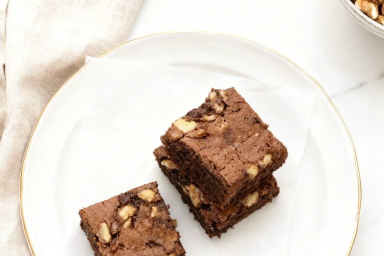 Coffee Walnut Brownie Bars