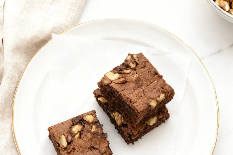 Coffee Walnut Brownie Bars