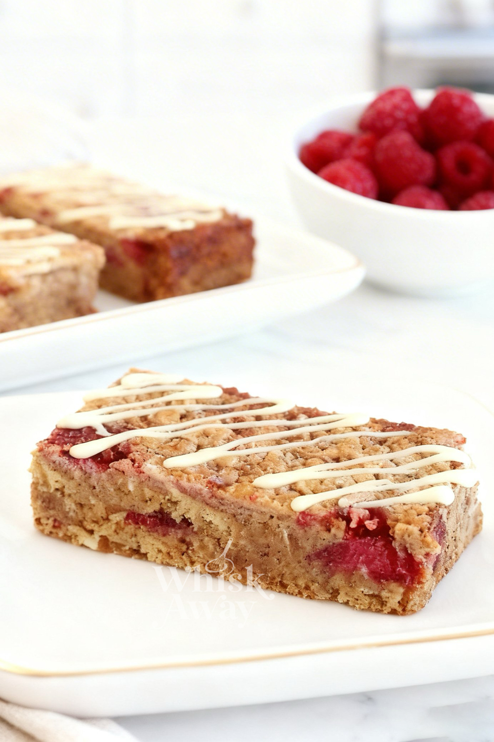 Raspberry White Chocolate Oat Bars