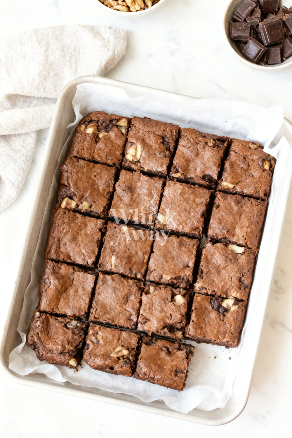 Coffee Walnut Brownie Bars