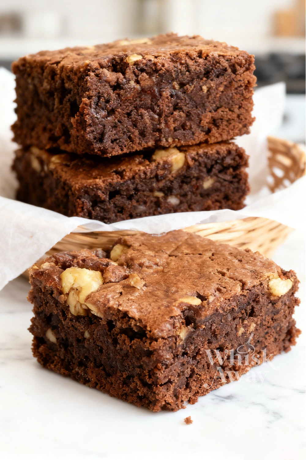 Coffee Walnut Brownie Bars