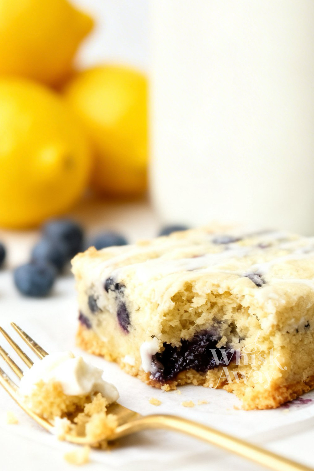 Lemon Blueberry Blondie Bars