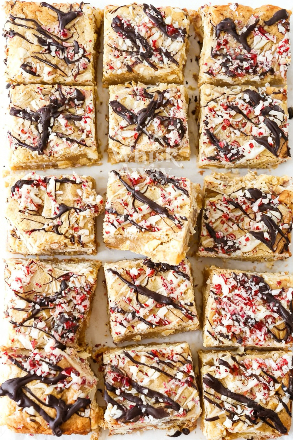 White Chocolate Peppermint Blondie Bars