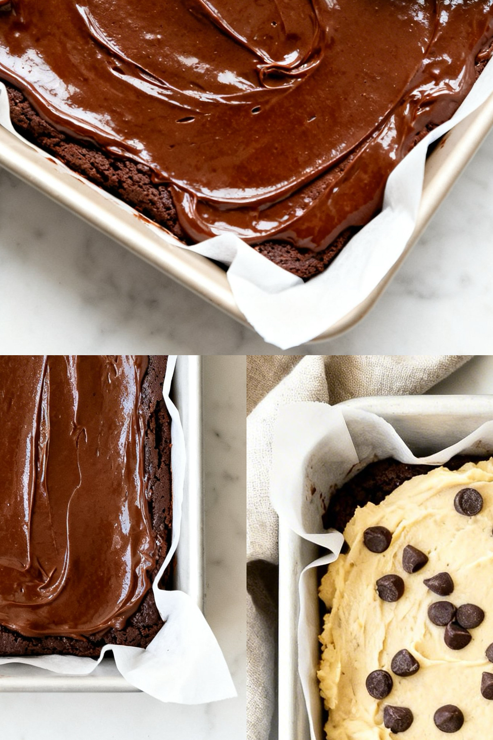 Chocolate Chip Cookie Dough Brownie Bars
