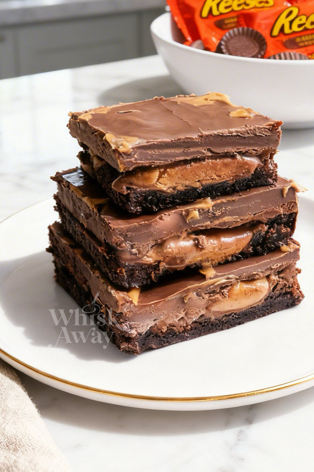 Peanut Butter Cup Brownie Bars