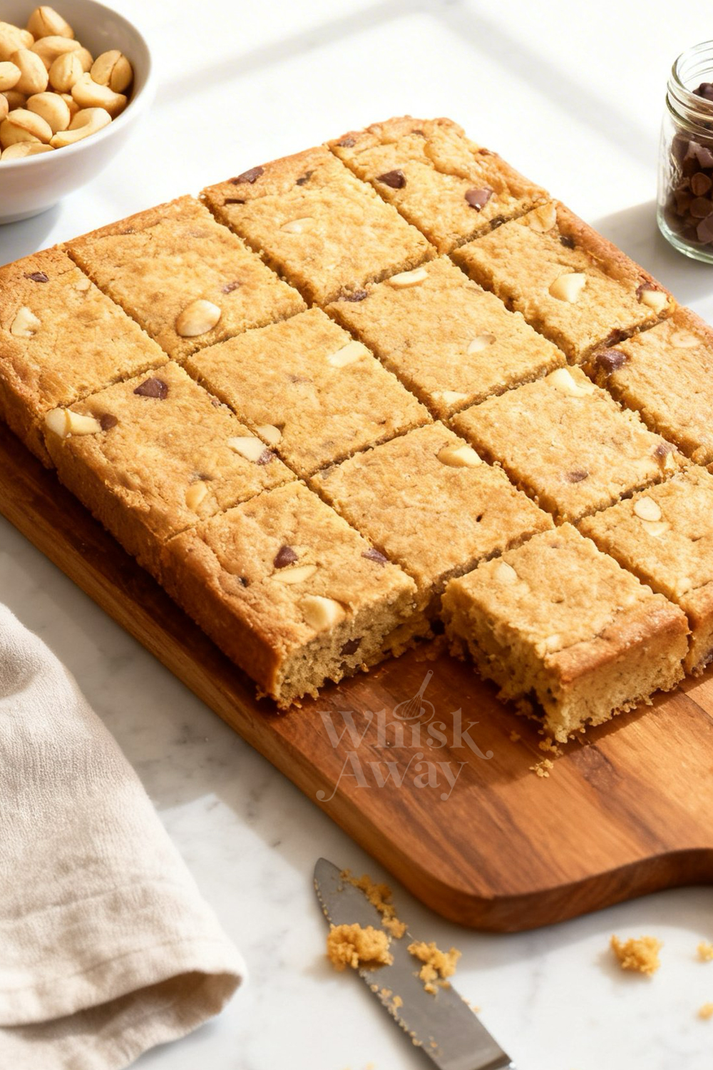 Coconut Macadamia Blondie Bars