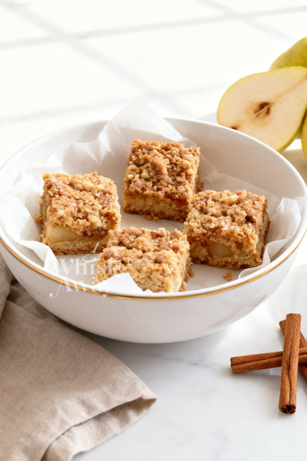 Brown Butter & Pear Blondie Bars