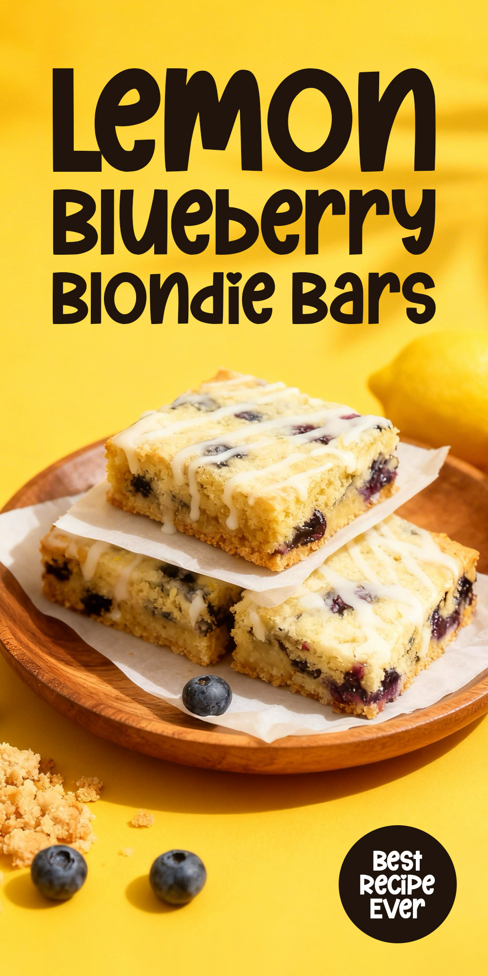 Lemon Blueberry Blondie Bars