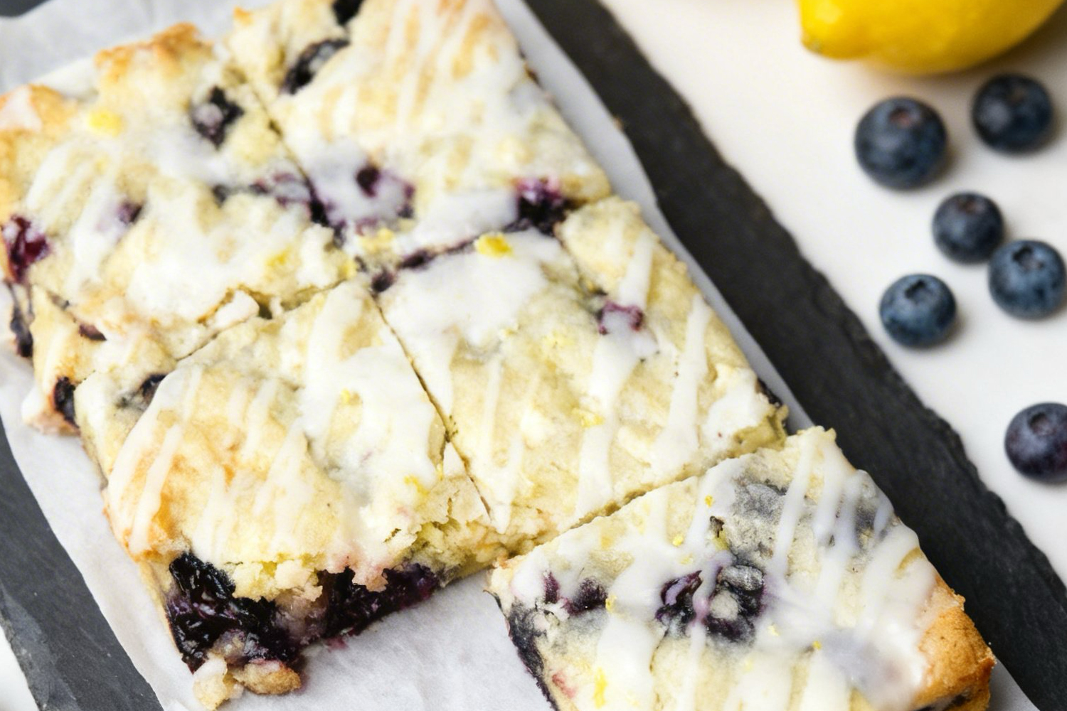 Lemon Blueberry Blondie Bars