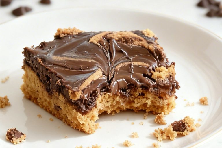 Chocolate Peanut Butter Swirl Bars